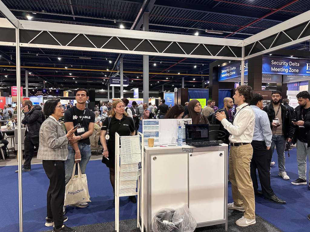 A glimpse of the activity around the Keypasco booth in Utrecht.